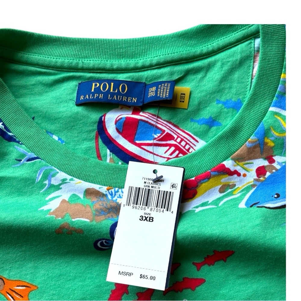 Polo Ralph Lauren Polo Bear Jersey T-
Shirt Green | 3XB - Picture 13 of 15